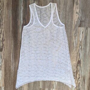 White Mesh Cover-Up | Bathing Suit Cover-Up | See-Through Dress | Sheer